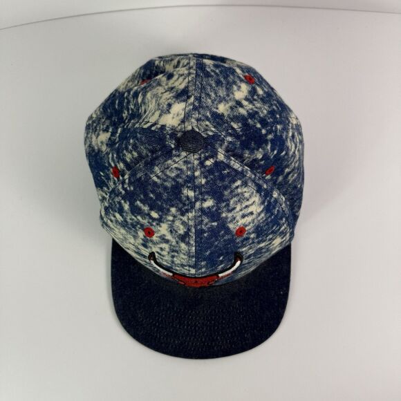 Chicago Bulls NBA Denim Acid Wash Mitchell & Ness Hat Size 7 1/2 Fitted - Picture 10 of 12